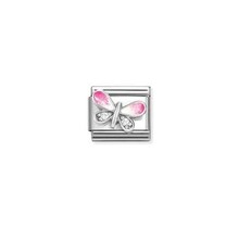 Nomination Link - 330321-09 - Classic CL SYMBOLS - Butterfly Pink White