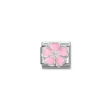 Nomination Link - 330321-14 - Classic CL SYMBOLS - WHITE Pink Peach Blossom