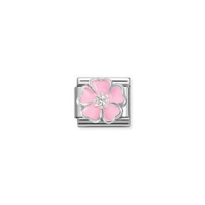 Nomination Link - 330321-14 - Classic CL SYMBOLS - WHITE Pink Peach Blossom