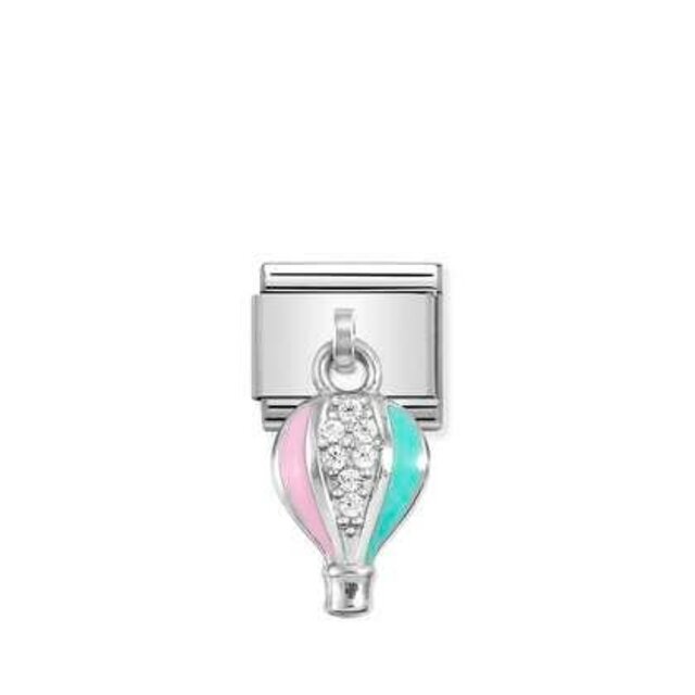 Nomination Link - 331815-13 - CHARMS - Enamel and cz Hot Air Balloon