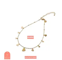 A4499-2 Hearts on the side Anklet