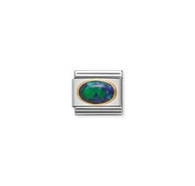 Nomination Link - 030502-26- Classic OVAL HARD STONES -  Green Opal