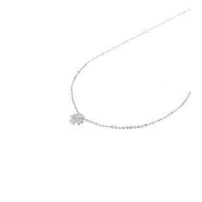 Clover Ketting N9330-1 Zilverkleurig