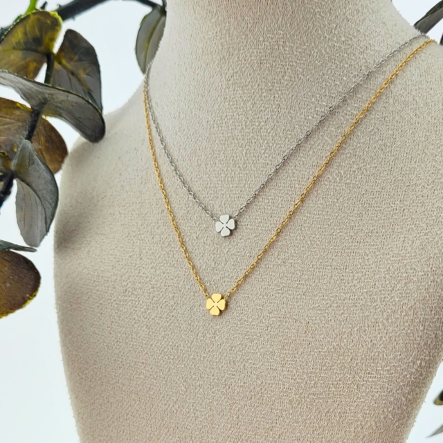 Clover Ketting N9330-2 Goudkleurig Clover Ketting N9330-2 Goudkleurig