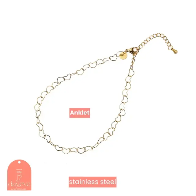 A3892-2 Heart Chain Anklet - 14K A3892-2 Heart Chain Anklet - 14K
