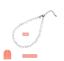 A3892-1 Heart Chain Anklet - RH