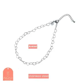 A3892-1 Heart Chain Anklet - RH