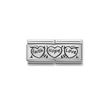Nomination Link - 330710-11 - Classic DOUBLE ENGRAVED - Faith Hope Love