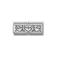 Nomination Link - 330710-11 - Classic DOUBLE ENGRAVED - Faith Hope Love
