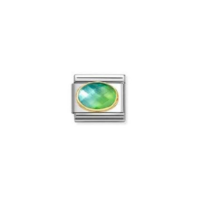 Nomination Link - 030612-037 - Classic FACETED STONES - Light Blue Green Nomination Link - 030612-037 - Classic FACETED STONES - Light Blue Green