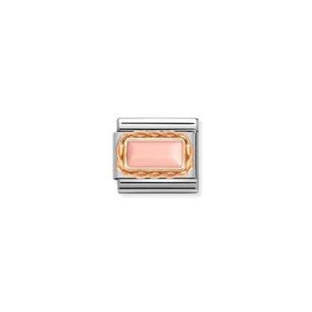 Nomination Link Rosékleurig - 430512-10 - Classic BAGUETTE STONE WITH RICH SETTING - Pink Coral Nomination Link Rosékleurig - 430512-10 - Classic BAGUETTE STONE WITH RICH SETTING - Pink Coral