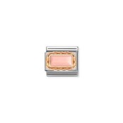 Nomination Link Rosékleurig - 430512-10 - Classic BAGUETTE STONE WITH RICH SETTING - Pink Coral Nomination Link Rosékleurig - 430512-10 - Classic BAGUETTE STONE WITH RICH SETTING - Pink Coral