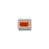 Nomination Link Rosékleurig - 430512-11 - Classic BAGUETTE STONE WITH RICH SETTING - Red Coral Nomination Link Rosékleurig - 430512-11 - Classic BAGUETTE STONE WITH RICH SETTING - Red Coral