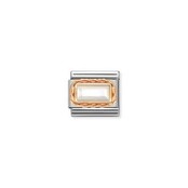 Nomination Link Rosékleurig - 430512-12 - Classic BAGUETTE STONE WITH RICH SETTING - White Mother of Pearl Nomination Link Rosékleurig - 430512-12 - Classic BAGUETTE STONE WITH RICH SETTING - White Mother of Pearl