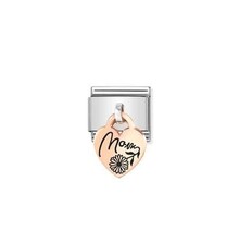 NOMINATION COMPOSABLE CLASSIC CHARM ENGRAVED PLATE MOM HEART 431803/09
