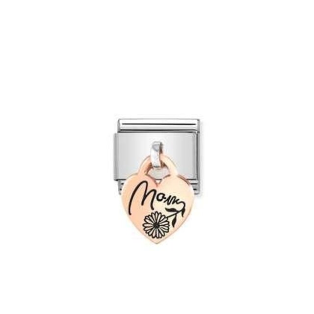NOMINATION COMPOSABLE CLASSIC CHARM ENGRAVED PLATE MOM HEART 431803/09