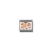 Nomination Link Rosékleurig - 430305-12 - Classic SYMBOLS IN STAINLESS STEEL WITH 9K ROSE GOLD AND CZ - Tree of Life Nomination Link Rosékleurig - 430305-12 - Classic SYMBOLS IN STAINLESS STEEL WITH 9K ROSE GOLD AND CZ - Tree of Life