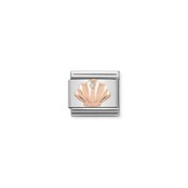Nomination Link Rosékleurig - 430305-26 - Classic SYMBOLS IN STAINLESS STEEL WITH 9K ROSE GOLD AND CZ - Shell Nomination Link Rosékleurig - 430305-26 - Classic SYMBOLS IN STAINLESS STEEL WITH 9K ROSE GOLD AND CZ - Shell