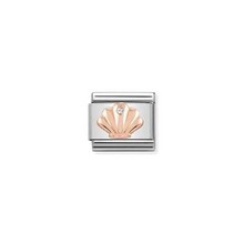 Nomination Link Rosékleurig - 430305-26 - Classic SYMBOLS IN STAINLESS STEEL WITH 9K ROSE GOLD AND CZ - Shell