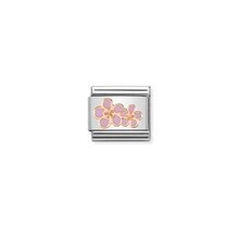 Nomination Link Rosékleurig - 430202-03 - Classic SYMBOLS - Peach Flowers