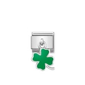 Nomination Link - 331805-01 - Classic CHARMS - Green Four-Leaf-Clover