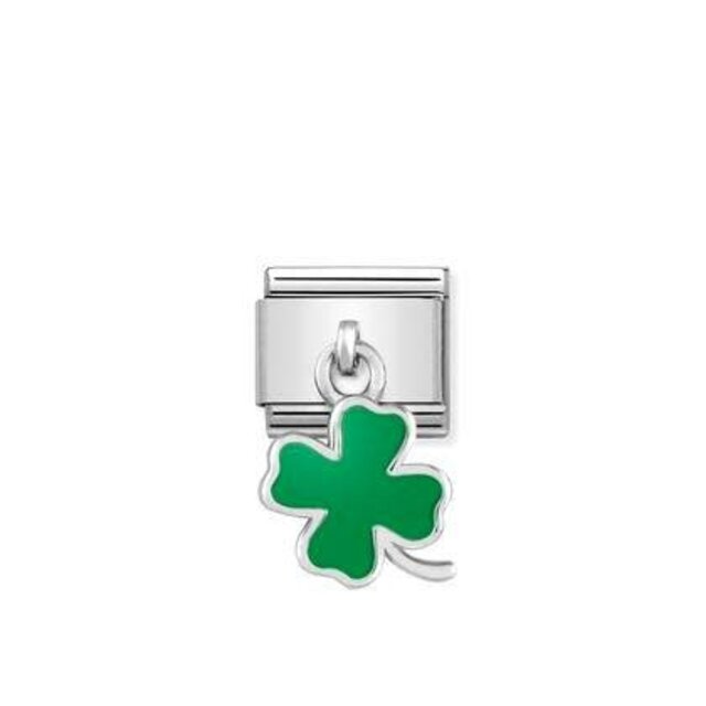 Nomination Link - 331805-01 - Classic CHARMS - Green Four-Leaf-Clover