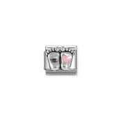 NOMINATION COMPOSABLE CLASSIC SYMBOL PINK ROUNDED FEET 330204/31