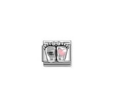 NOMINATION COMPOSABLE CLASSIC SYMBOL PINK ROUNDED FEET 330204/31