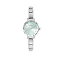 Nomination PARIS watch with steel strap OVAL with cz 076038-032 Green Water