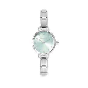 Nomination PARIS watch with steel strap OVAL with cz 076038-032 Green Water