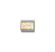 Nomination Link - 030284-70 - Classic PLATES - White Scattered Hearts