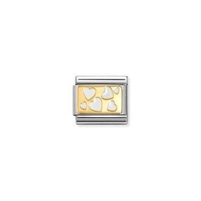 Nomination Link - 030284-70 - Classic PLATES - White Scattered Hearts
