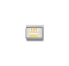 NOMINATION COMPOSABLE CLASSIC SYMBOLS NEW WHITE BIRTHDAY CAKE 030272/71