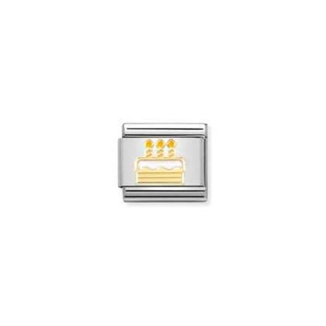 NOMINATION COMPOSABLE CLASSIC SYMBOLS NEW WHITE BIRTHDAY CAKE 030272/71