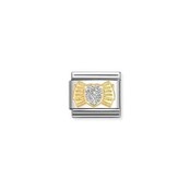 Nomination Link - 030220-25 - Classic GLITTER SYMBOLS - Bow Silver Heart Nomination Link - 030220-25 - Classic GLITTER SYMBOLS - Bow Silver Heart