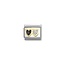 Nomination Nomination Link - 030220-15 - Classic GLITTER SYMBOLS - Double Heart Black and Silver