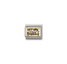 NOMINATION COMPOSABLE CLASSIC PLATES (IC) HAPPY BIRTHDAY 030166/60