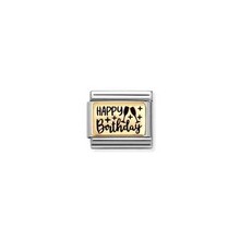NOMINATION COMPOSABLE CLASSIC PLATES (IC) HAPPY BIRTHDAY 030166/60