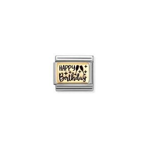 NOMINATION COMPOSABLE CLASSIC PLATES (IC) HAPPY BIRTHDAY 030166/60
