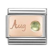 Nomination Link Rosékleurig - 430508-08 - Classic STONE of MONTH - August Peridot