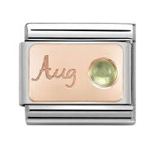 Nomination Link Rosékleurig - 430508-08 - Classic STONE of MONTH - August Peridot