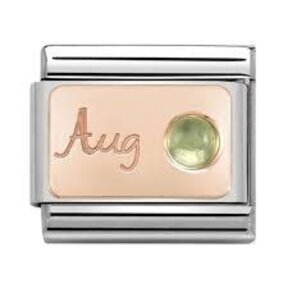 Nomination Link Rosékleurig - 430508-08 - Classic STONE of MONTH - August Peridot