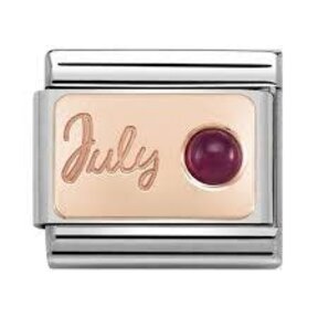 Nomination Link Rosékleurig - 430508-07 - Classic STONE of MONTH - July Ruby