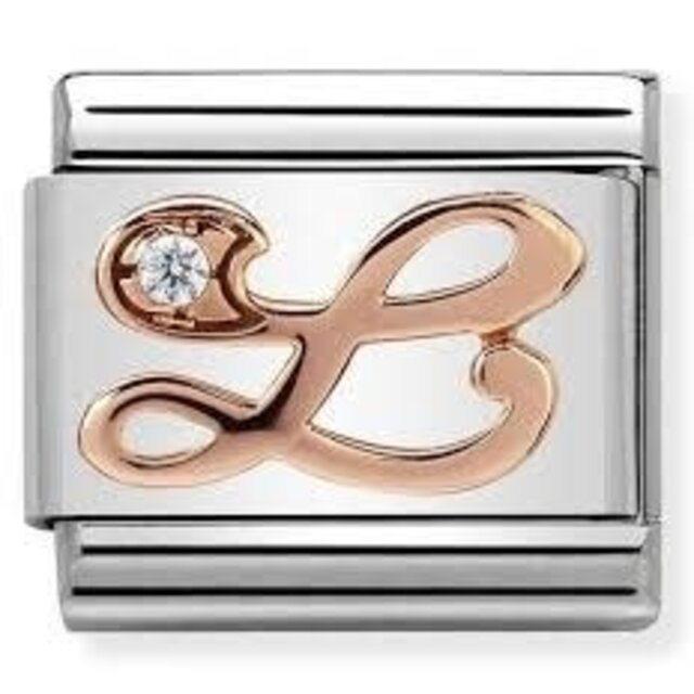 Nomination Link Rosékleurig - 430310-12 - Classic LETTERS - L