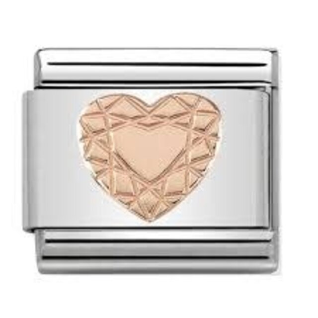 Nomination Link Rosékleurig - 430104-19 - Classic SYMBOLS - Diamond Heart