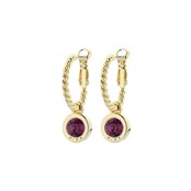 Goudkleurige  Simply Chic Amethyst Creolen  83068 Goudkleurige  Simply Chic Amethyst Creolen  83068