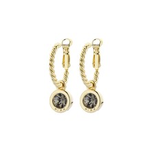 Goudkleurige Simply Chic Black Diamond Creolen  83068