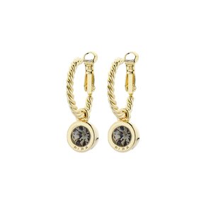 Goudkleurige Simply Chic Black Diamond Creolen  83068