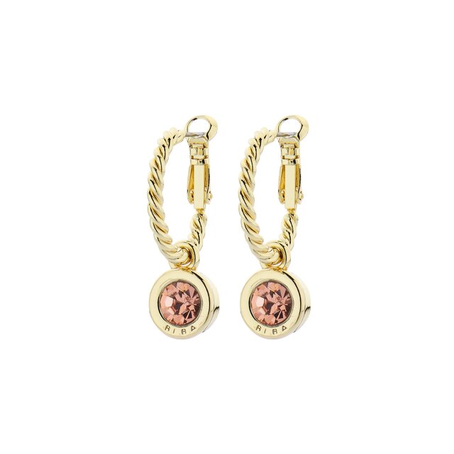 Goudkleurige Simply Chic Crystal Apricot Creolen  83068 Goudkleurige Simply Chic Crystal Apricot Creolen  83068