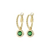 Goudkleurige Simply Chic Fern Green Creolen  83068 Goudkleurige Simply Chic Fern Green Creolen  83068